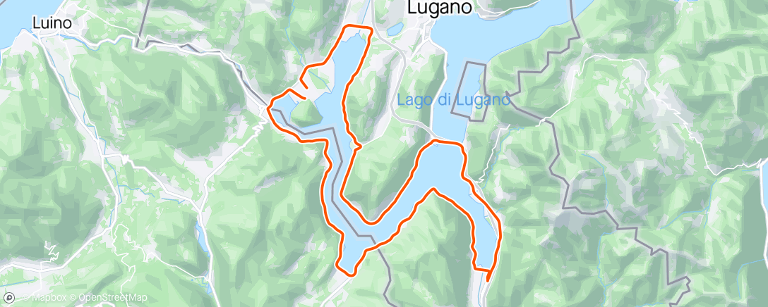 Map of the activity, Giro Lago Lugano