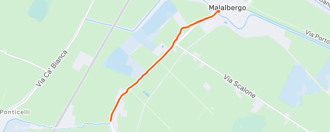 Map of the activity, Camminata mattutina