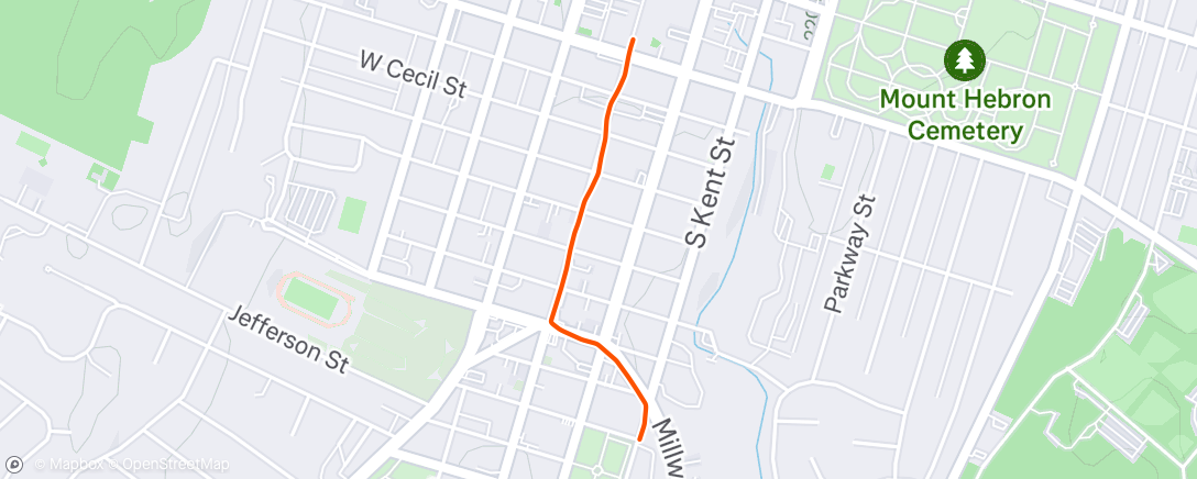 Map of the activity, Evening Walk