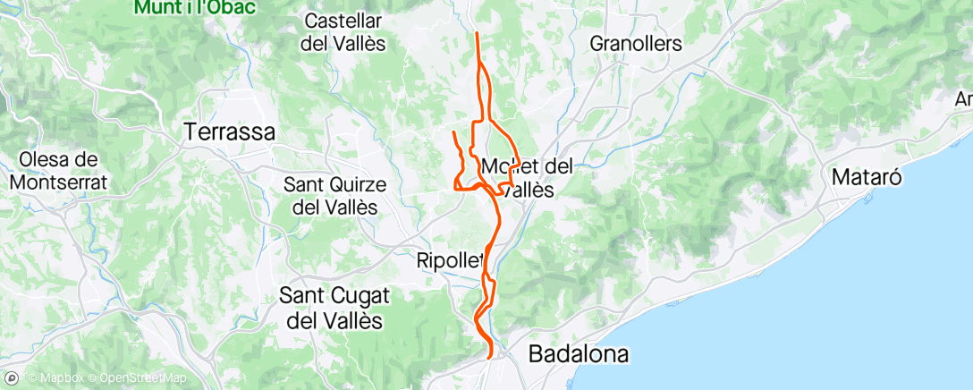 Map of the activity, Bicicleta por la mañana raro 25/4/24