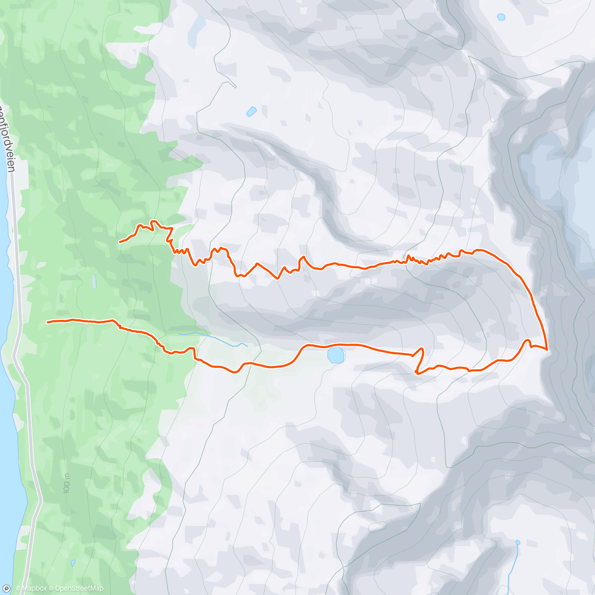 Map of the activity, Lyngen Lodge - Day 2