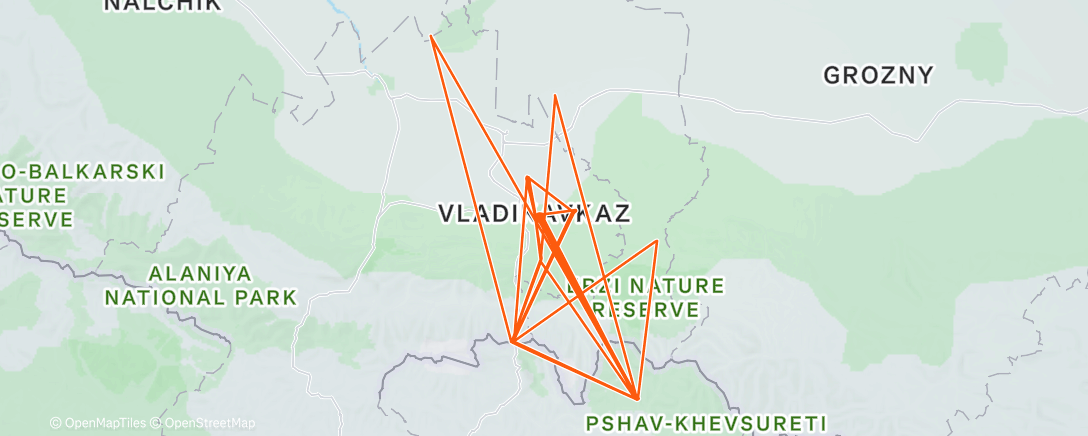 Map of the activity, Lunch Walk