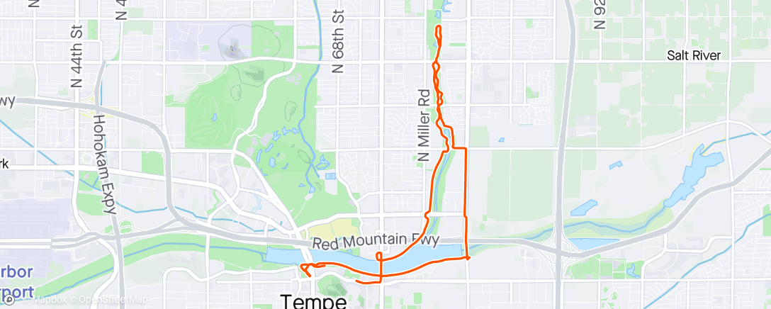 Map of the activity, Morning Run