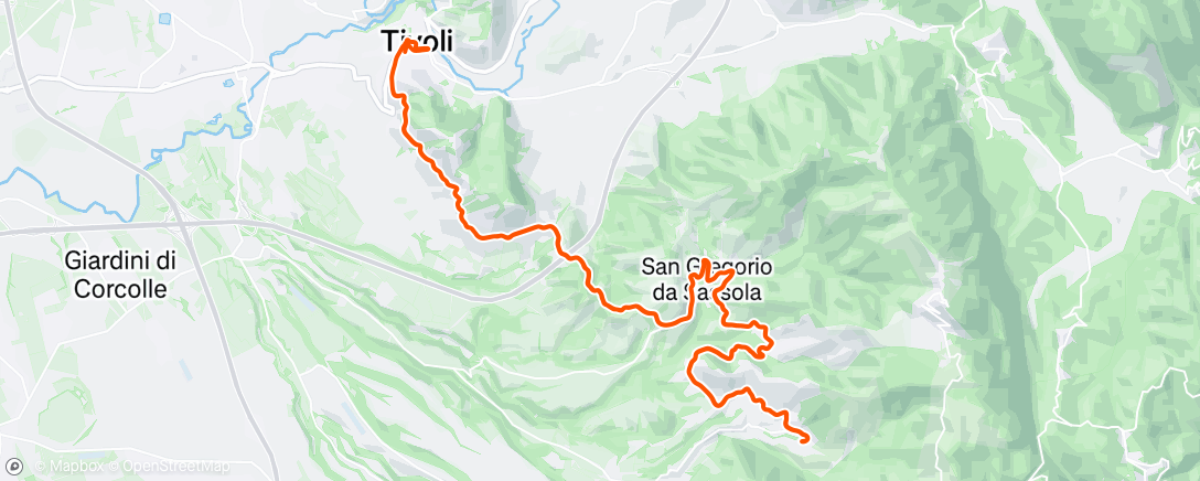 Carte de l'activité Giro mattutino