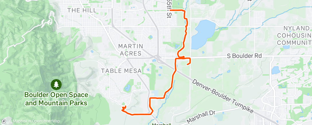 Map of the activity, Morning Run