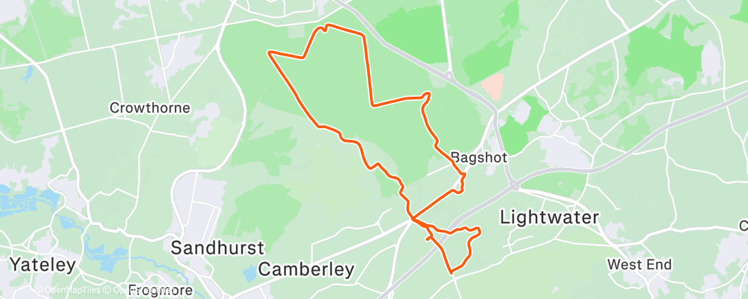 Map of the activity, Mud ice and hills in Swinley