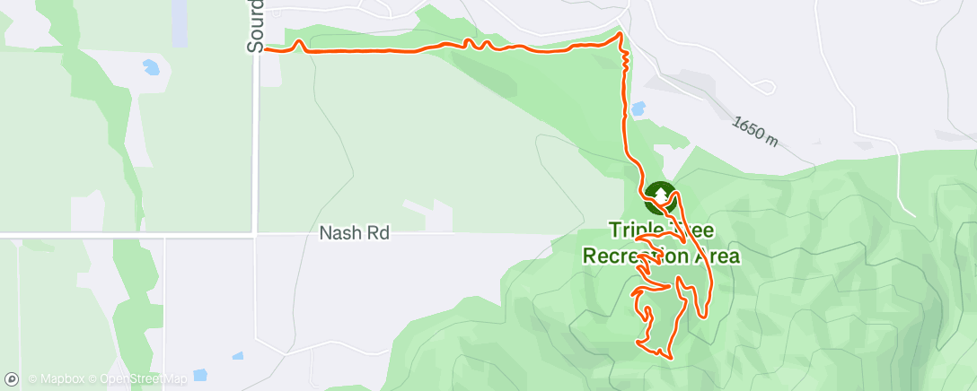 Map of the activity, Lunch Trail Run