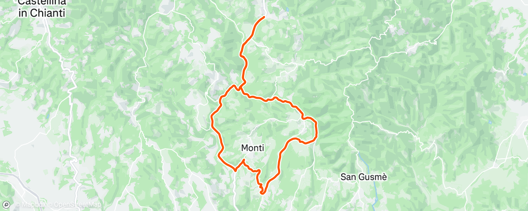 Map of the activity, Eroica Ciclo Club ride