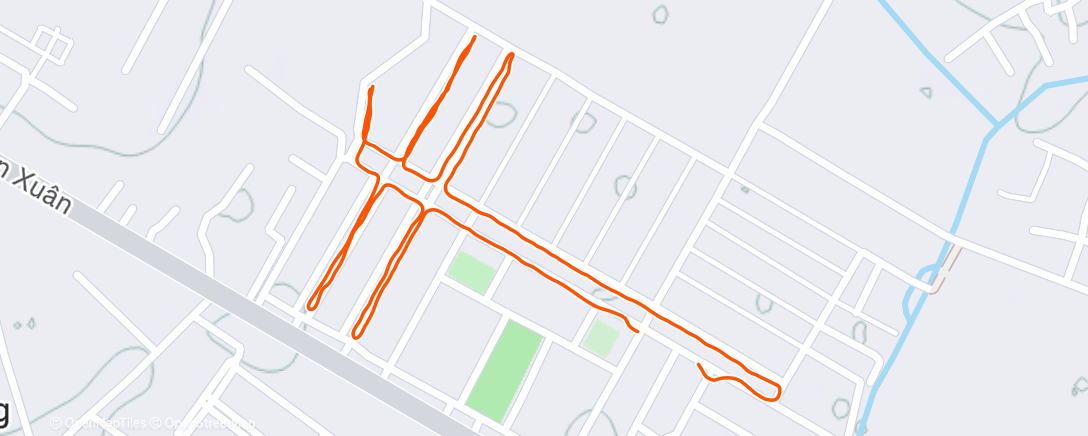 Map of the activity, Morning Run