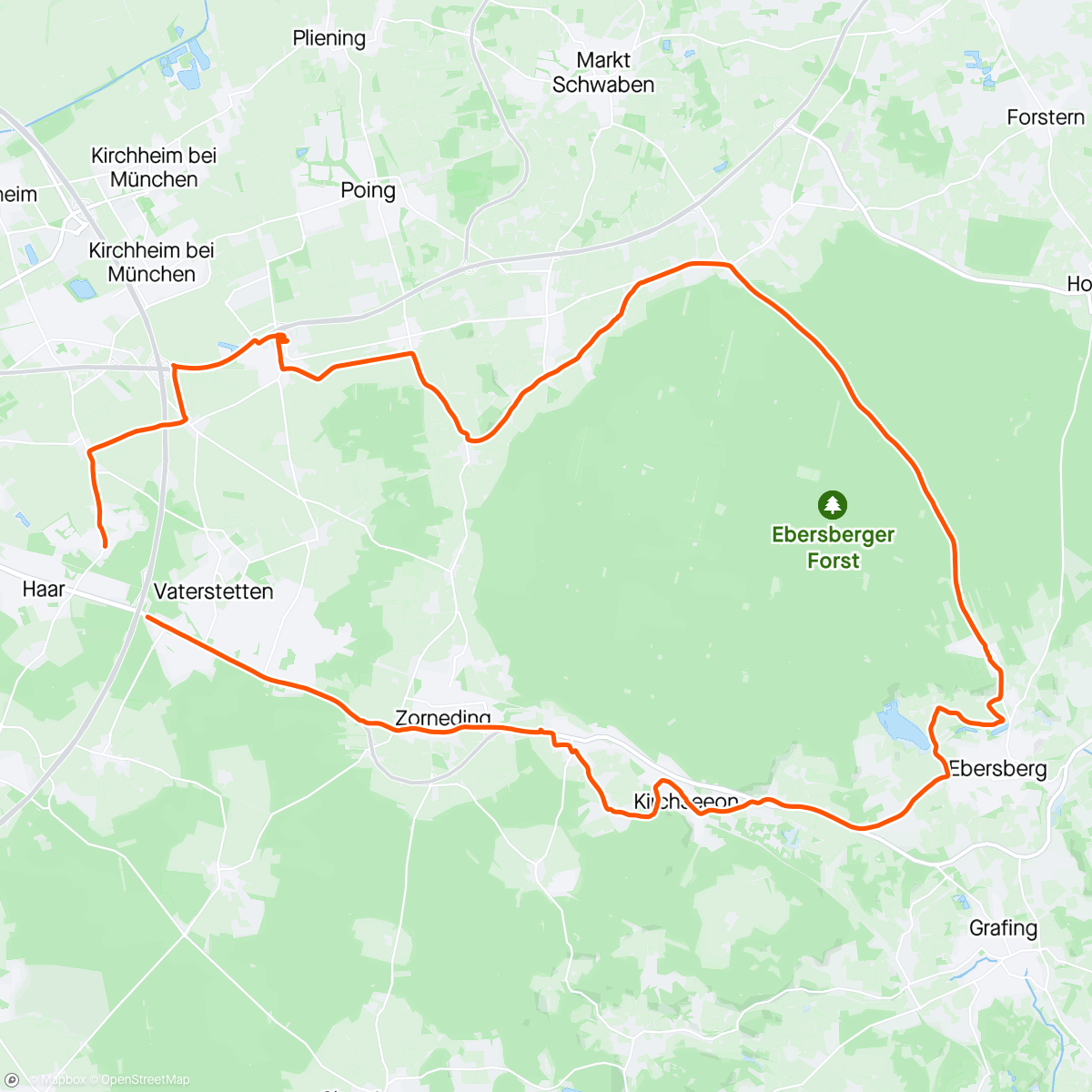 Map of the activity, Ebersberg