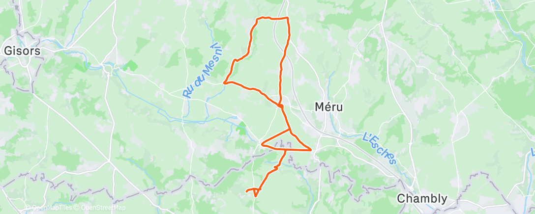 Map of the activity, Afternoon Ride