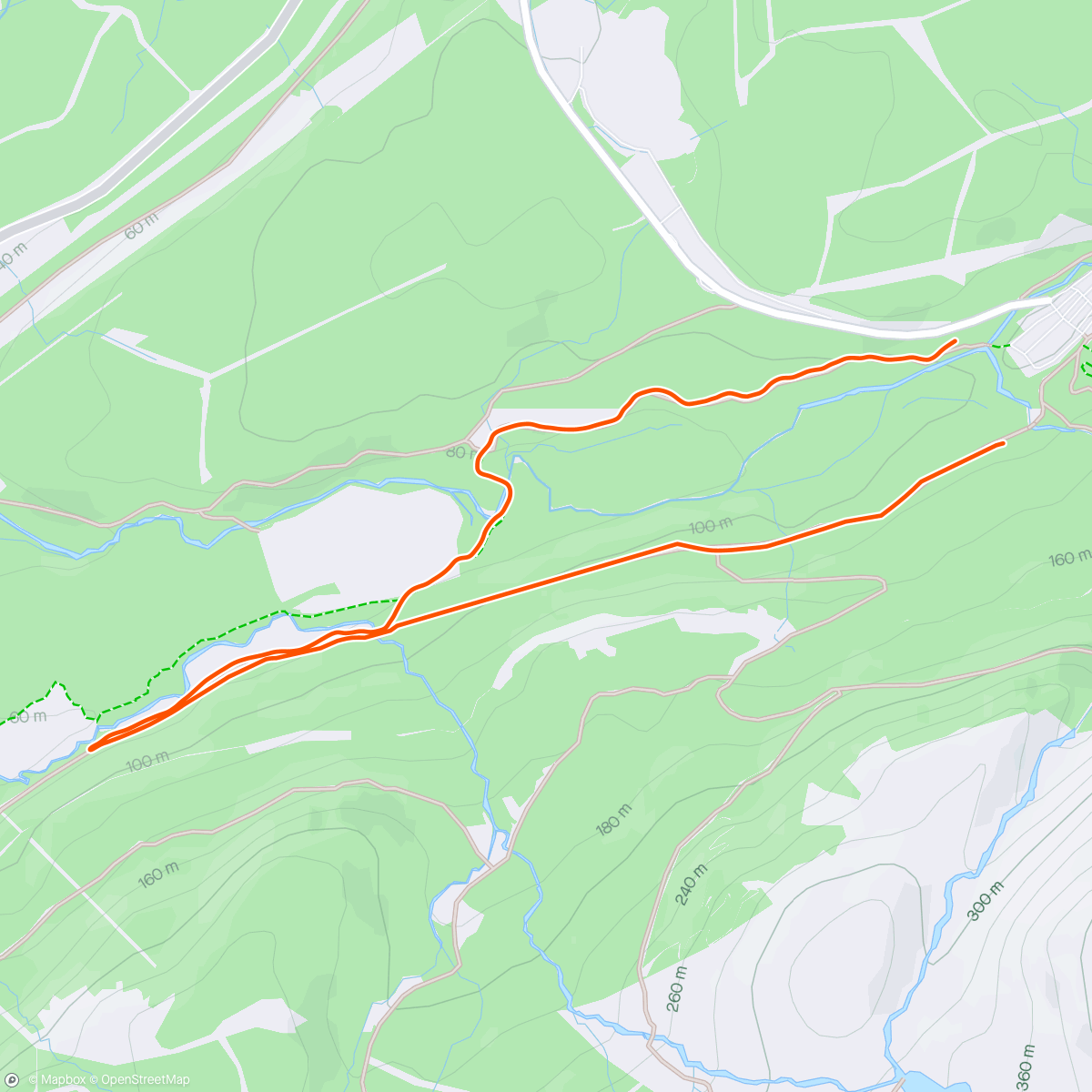 Map of the activity, Fort William Park run