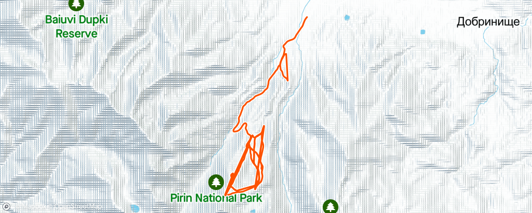 Map of the activity, Bansko