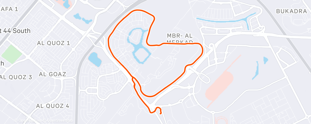 Map of the activity, Cycling