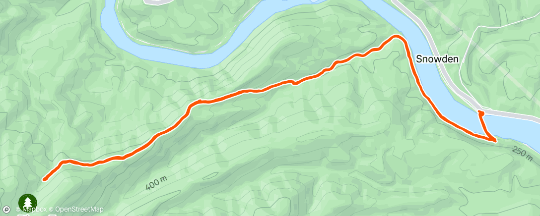 Map of the activity, Afternoon Hike