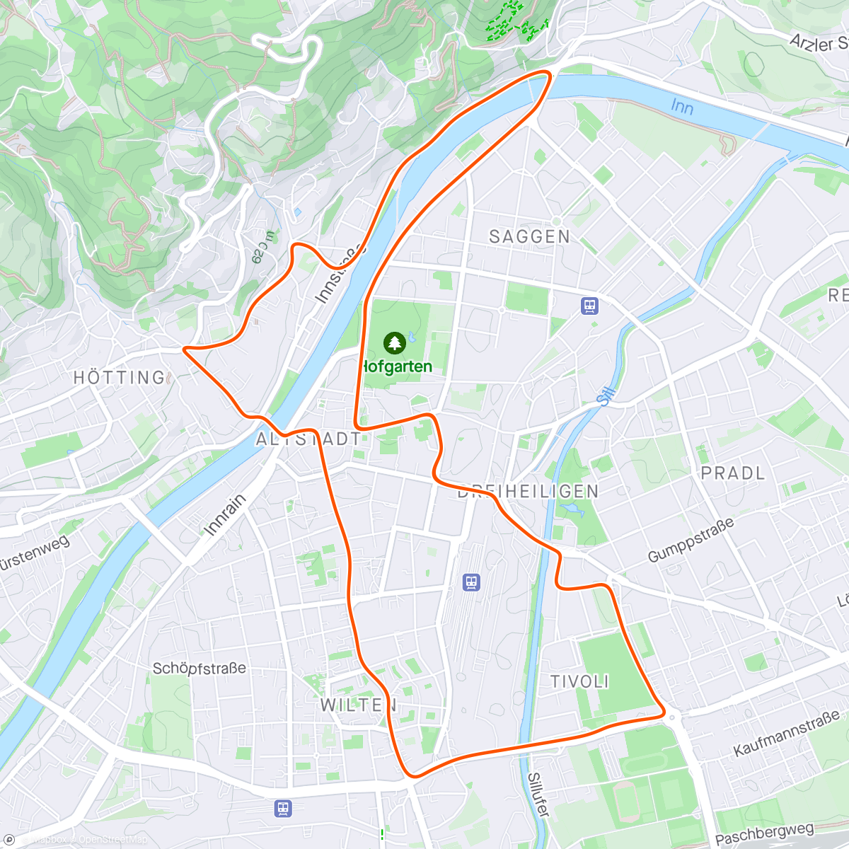 Map of the activity, Zwift - VO2 Surges in Innsbruck