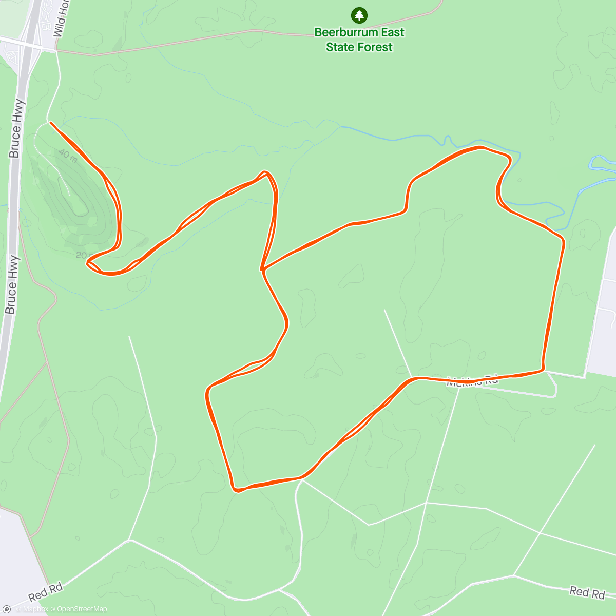 Map of the activity, Wild horse at night - 3rd