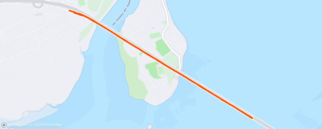 Map of the activity, Morning Run severn bridge