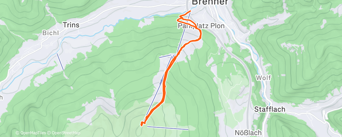Map of the activity, Bergeralm dupání