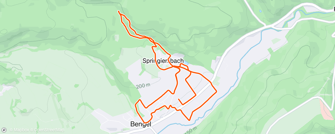 Map of the activity, Lauf am Morgen mit Hund