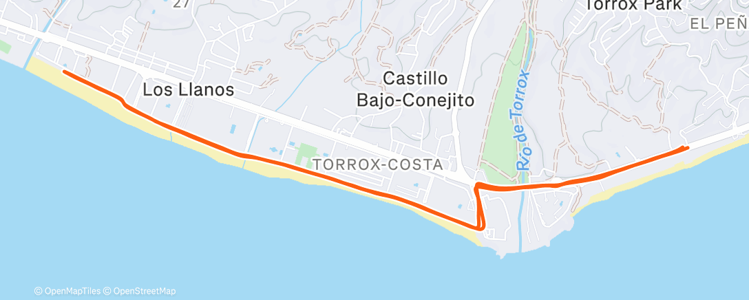 Map of the activity, Morning Run