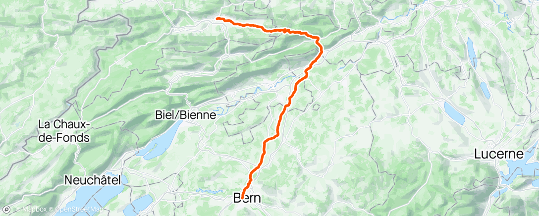 Map of the activity, Bern - Delémont