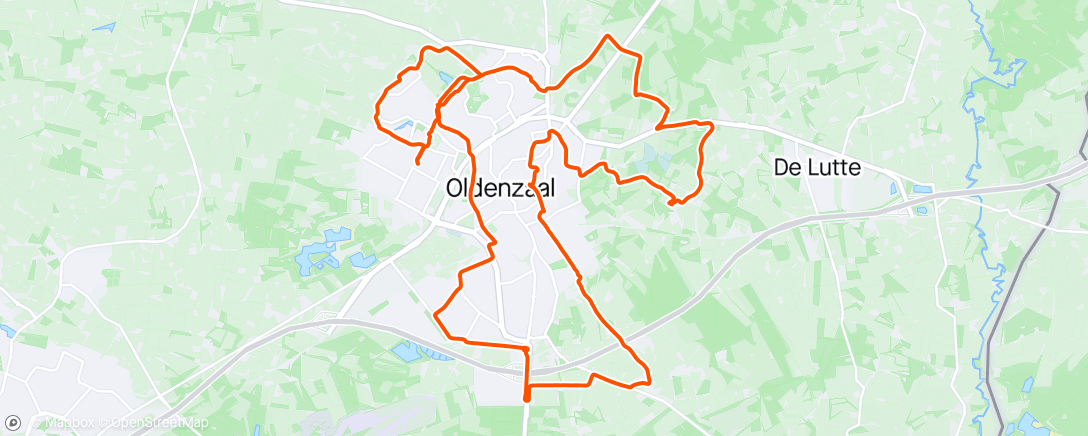 Map of the activity, GGGenieten! Werken aan conditie en spieropbouw, op de gewone fiets. #Happy #Wilmersberg #bitterballen