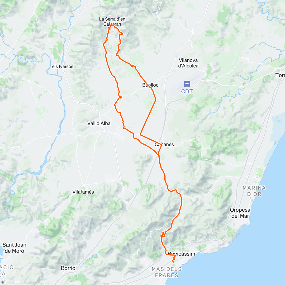 Map of the activity, Subida oculta