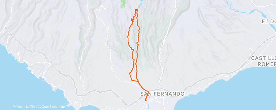 Map of the activity, Lunch Ride