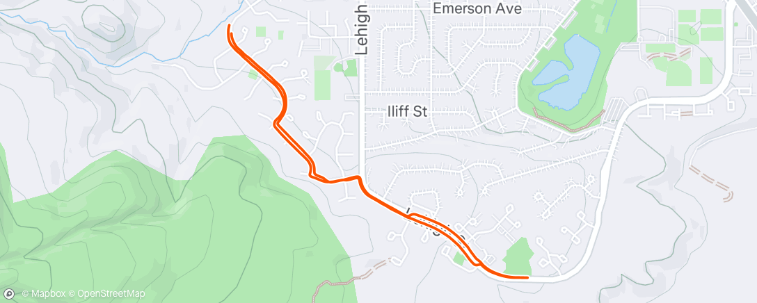 Map of the activity, Morning Run