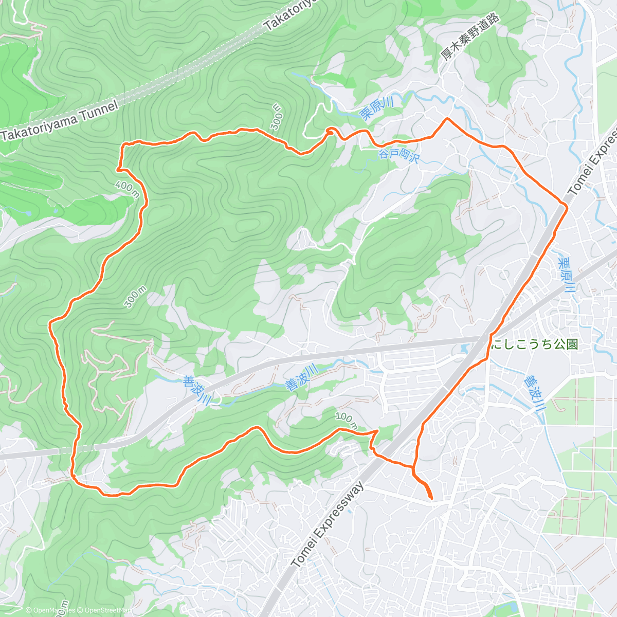 Map of the activity, 気晴らしラン