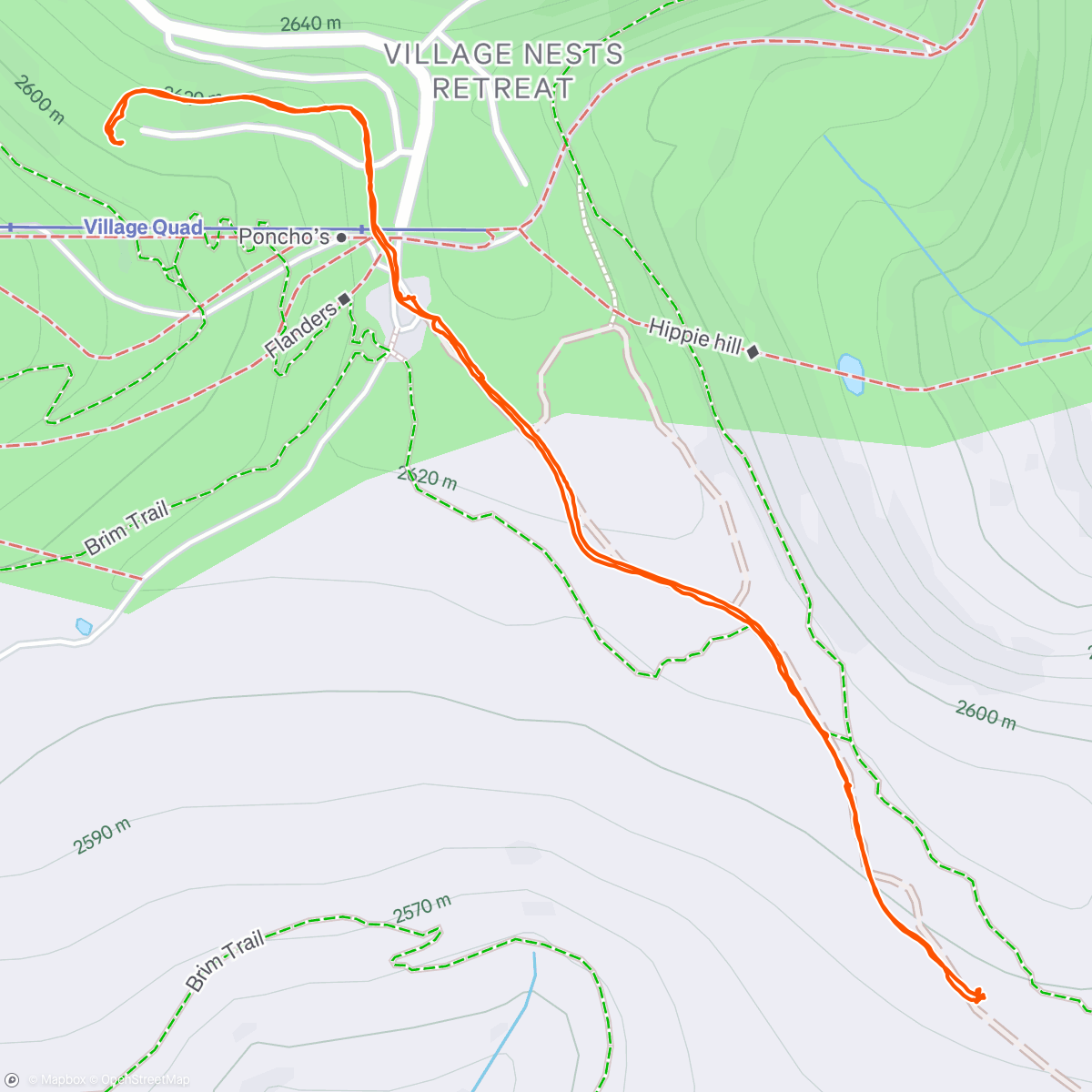 Map of the activity, Afternoon Walk