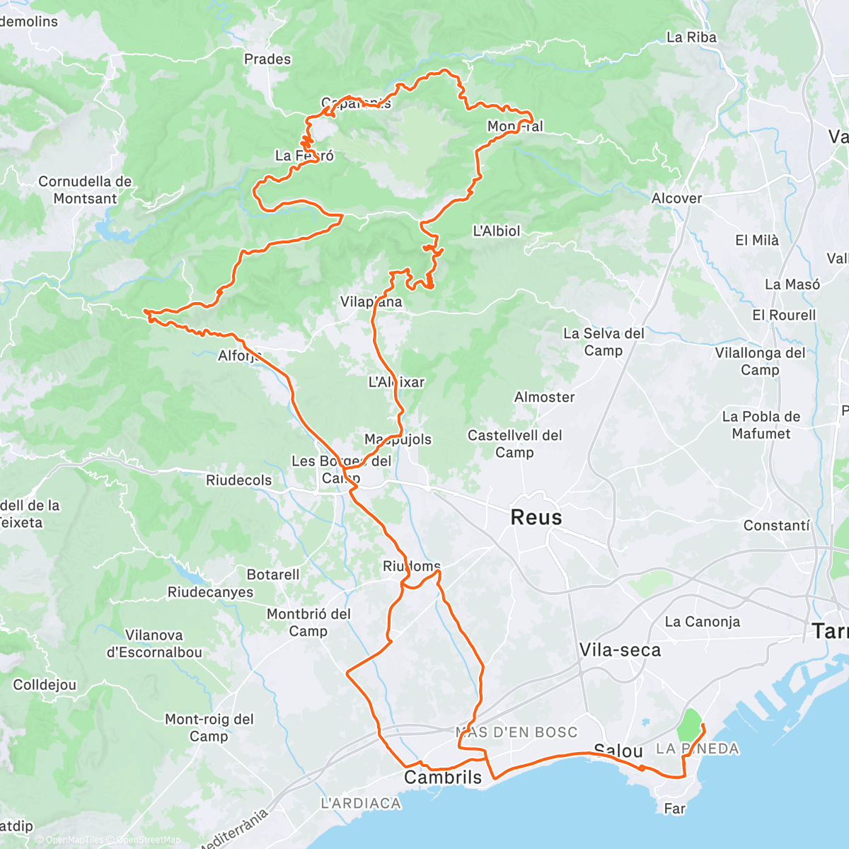 Map of the activity, Spananien 3