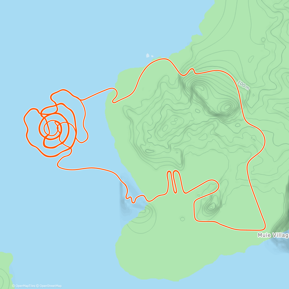 Map of the activity, Zwift - : 2025.6.1 Anaerobics on Volcano Climb in Watopia