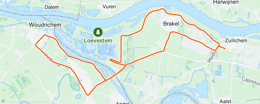 Map of the activity, West  Bommelerwaard - Altena