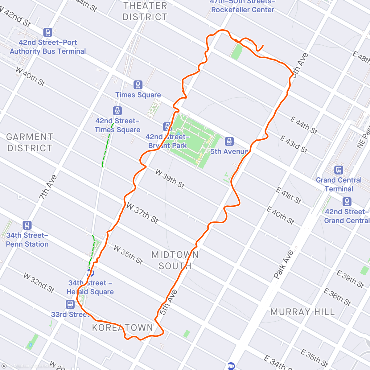 Mapa de la actividad, Empire State Building