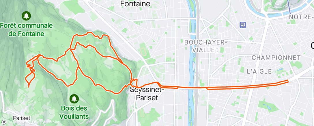 Map of the activity, Bien poussé à la montée