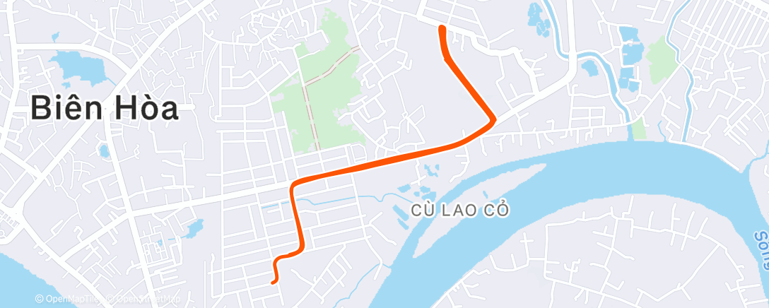 Map of the activity, Morning Run