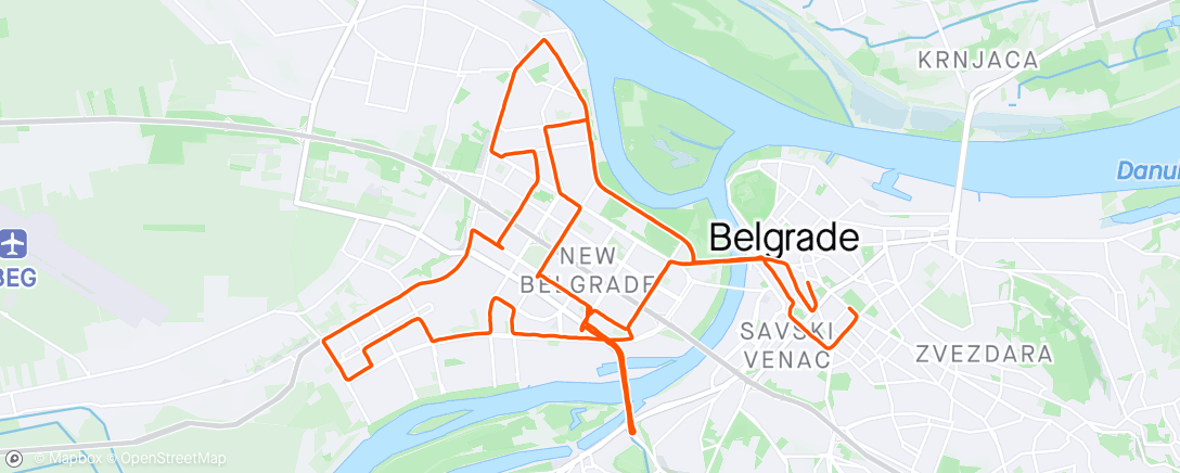 Mapa da atividade, 37. Beogradski Maraton