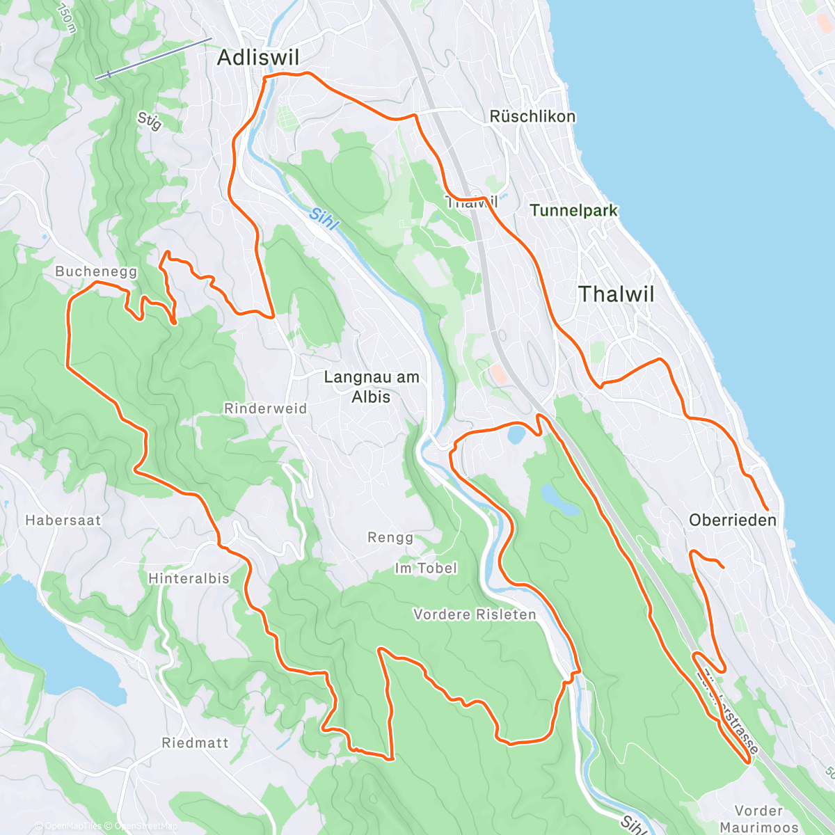 Map of the activity, Afternoon Gravel Ride