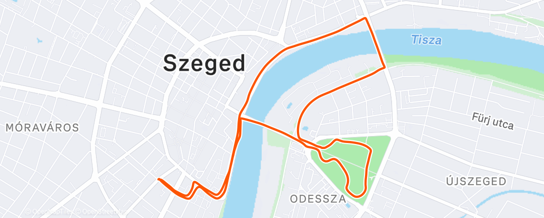 Map of the activity, Morning Run