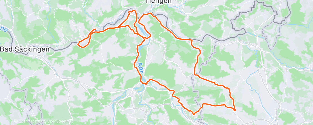 Map of the activity, Fahrt am Morgen