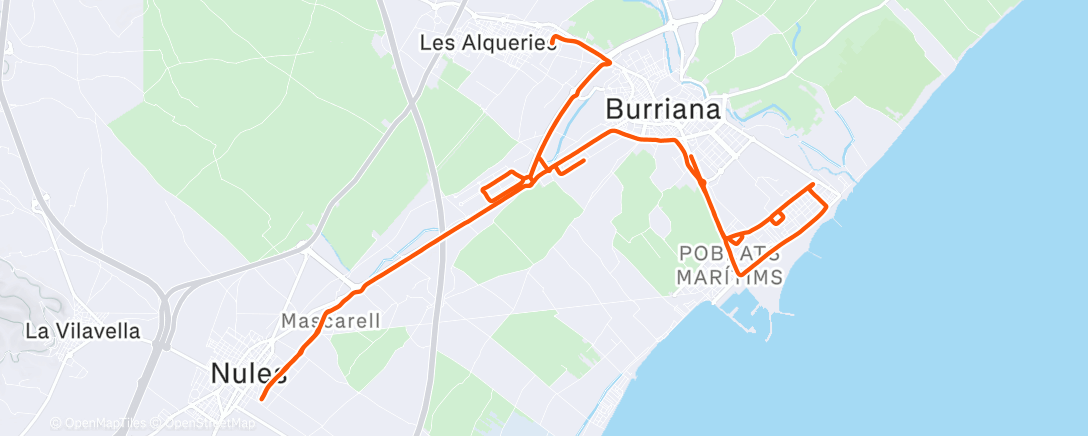 Карта физической активности (Bicicleta a la hora del almuerzo)