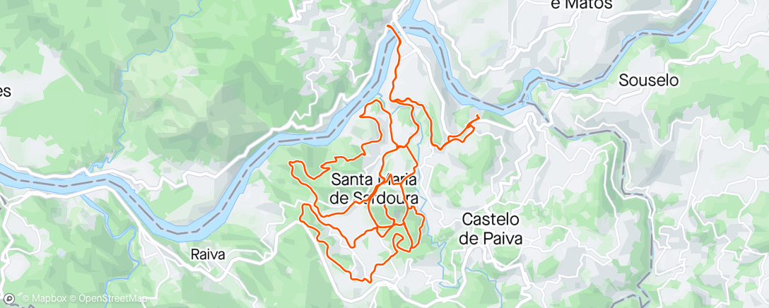 アクティビティ「Passeio BTT solidário de Sardoura」の地図
