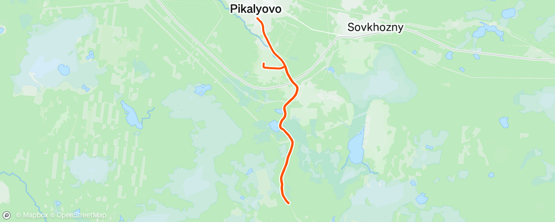 Map of the activity, Полуденный забег