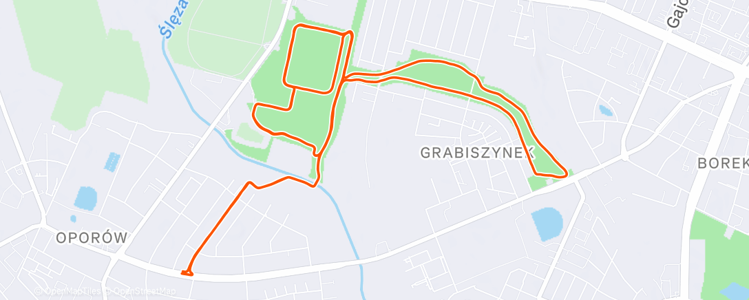 Map of the activity, Morning Run