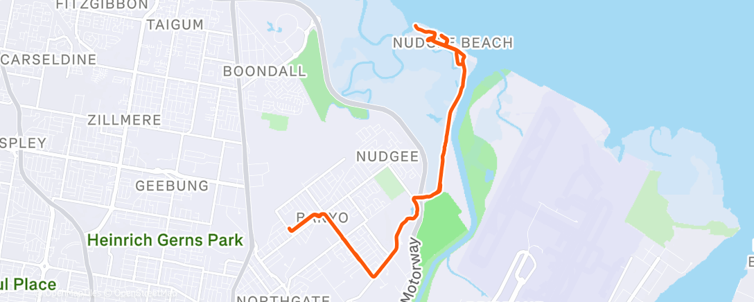 Map of the activity, Afternoon Run