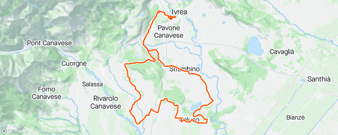 Map of the activity, Giro mattutino