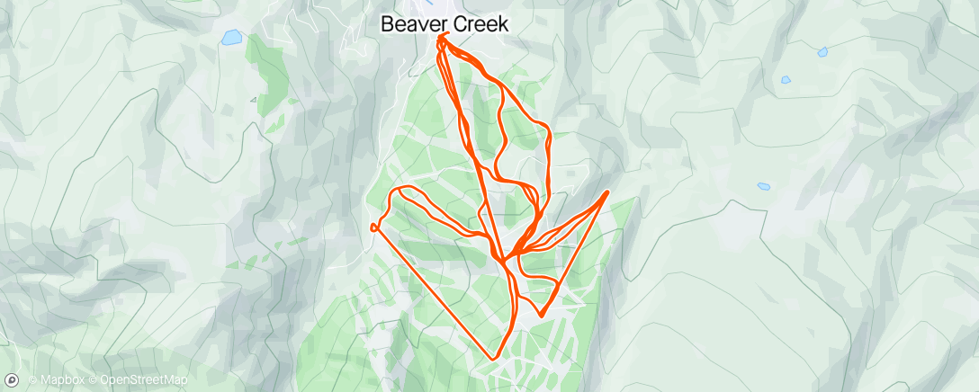 Map of the activity, Beaver Creek with Peak Skis and Black Tie Ski Rental
