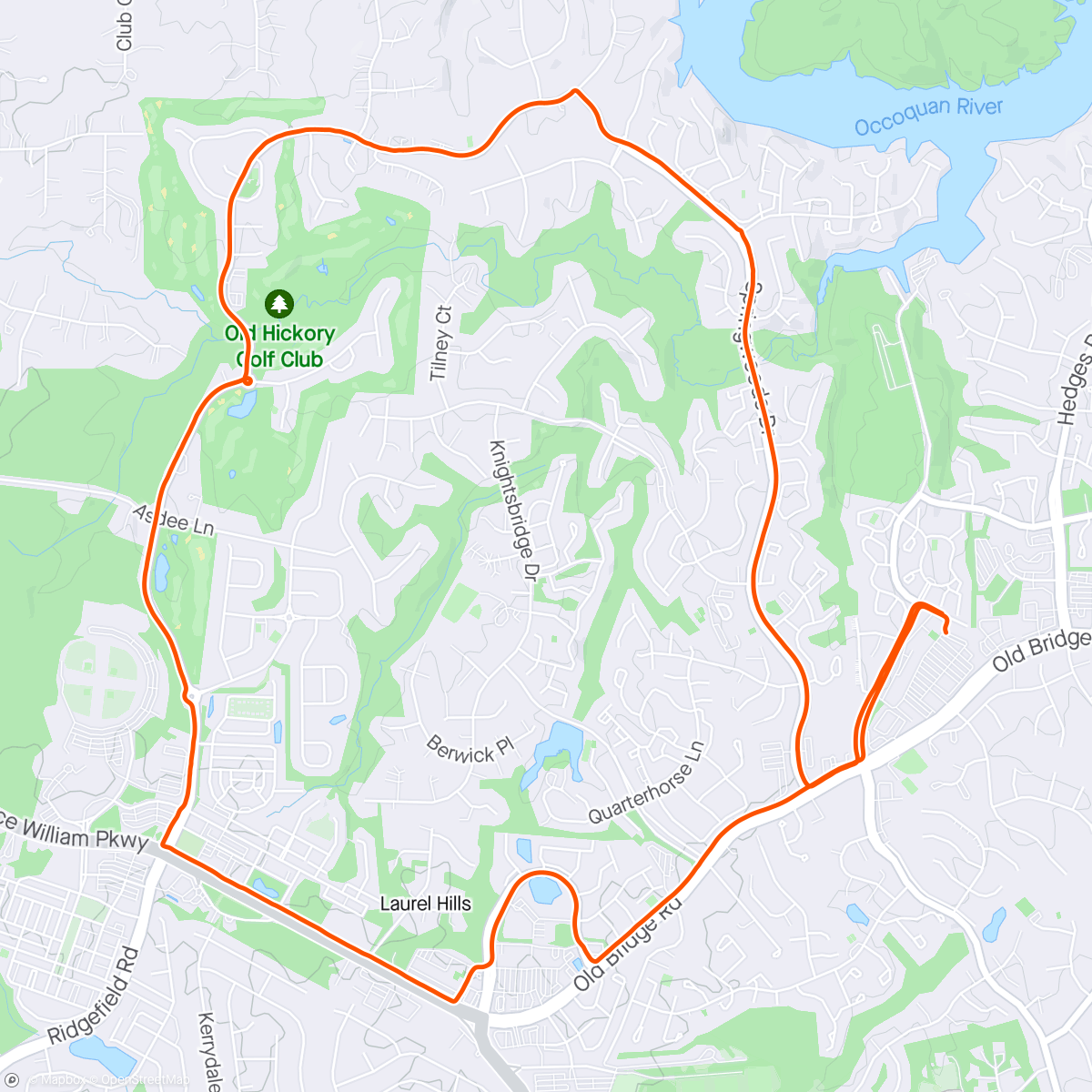 Map of the activity, SSD Ride